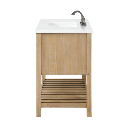 Meuble-lavabo simple Monterey 37 Farmhouse avec plan de travail