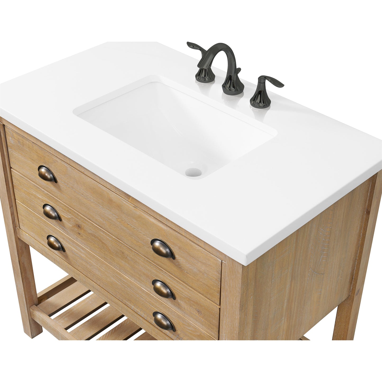 Meuble-lavabo simple Monterey 37 Farmhouse avec plan de travail