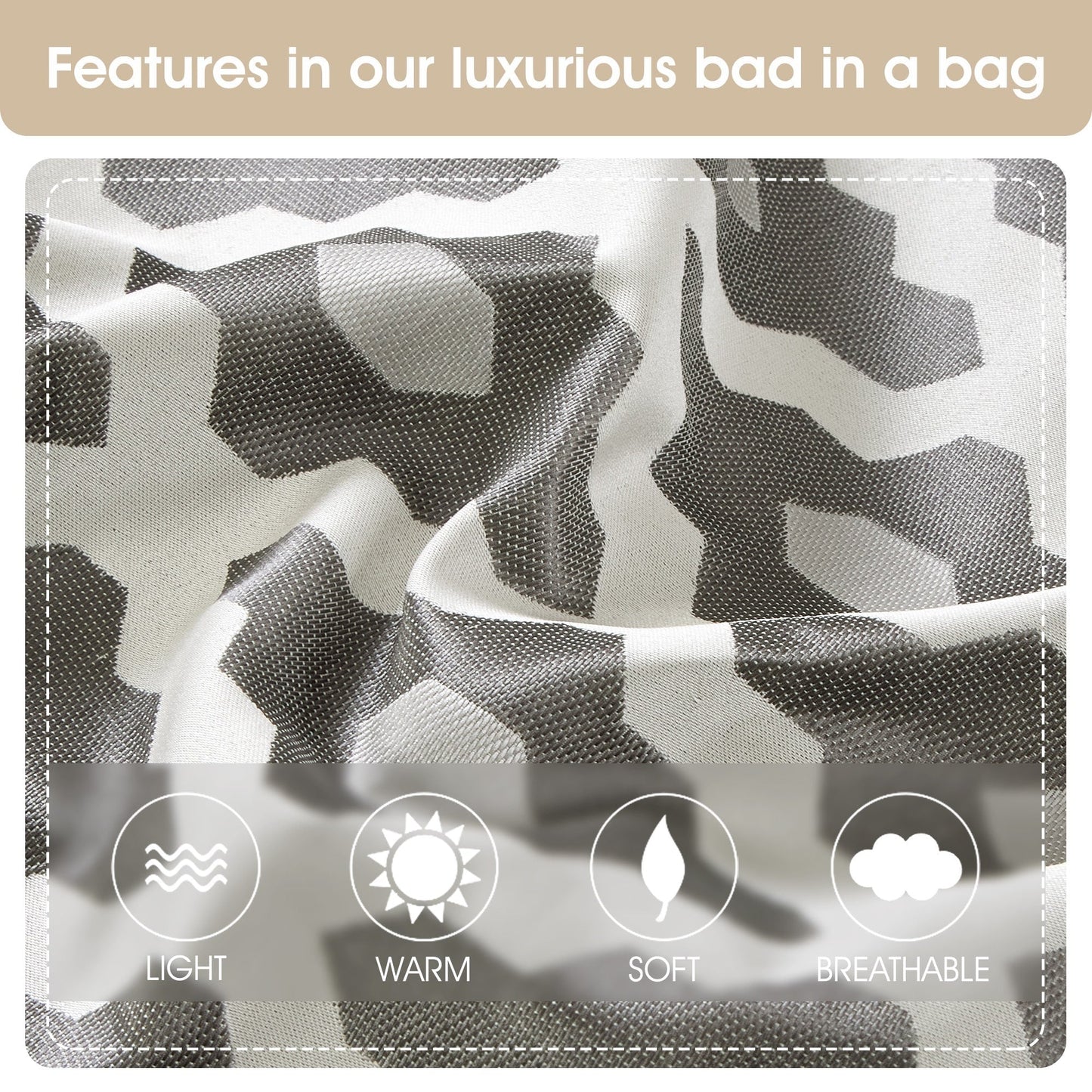 Ensemble de couette géométrique de luxe 10 pièces Nanshing Calvin