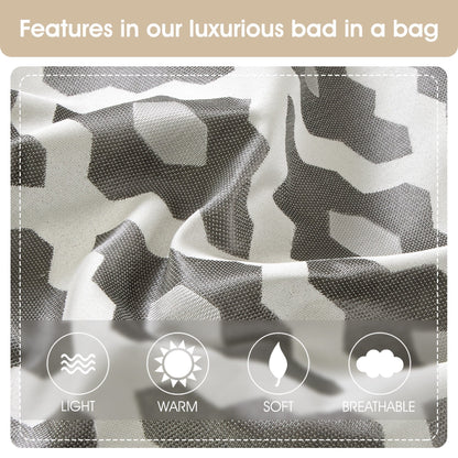 Ensemble de couette géométrique de luxe 10 pièces Nanshing Calvin