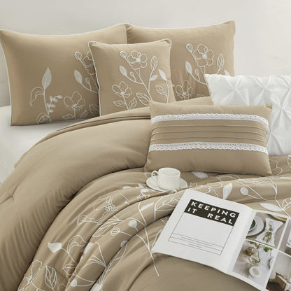 Ensemble de couette florale botanique 7 pièces Nanshing Taylor