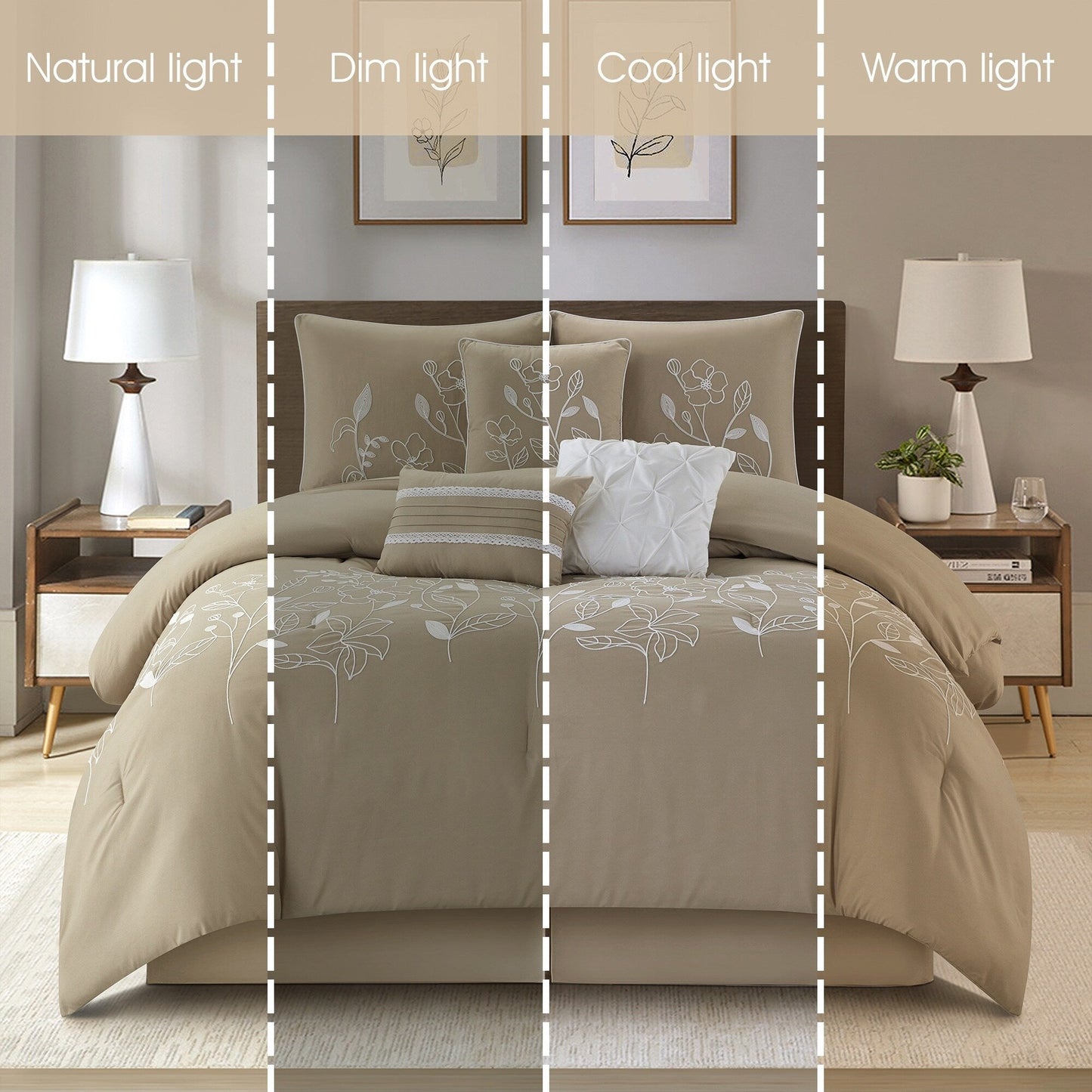 Ensemble de couette florale botanique 7 pièces Nanshing Taylor