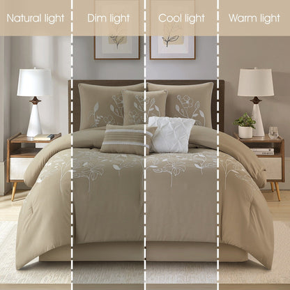 Ensemble de couette florale botanique 7 pièces Nanshing Taylor