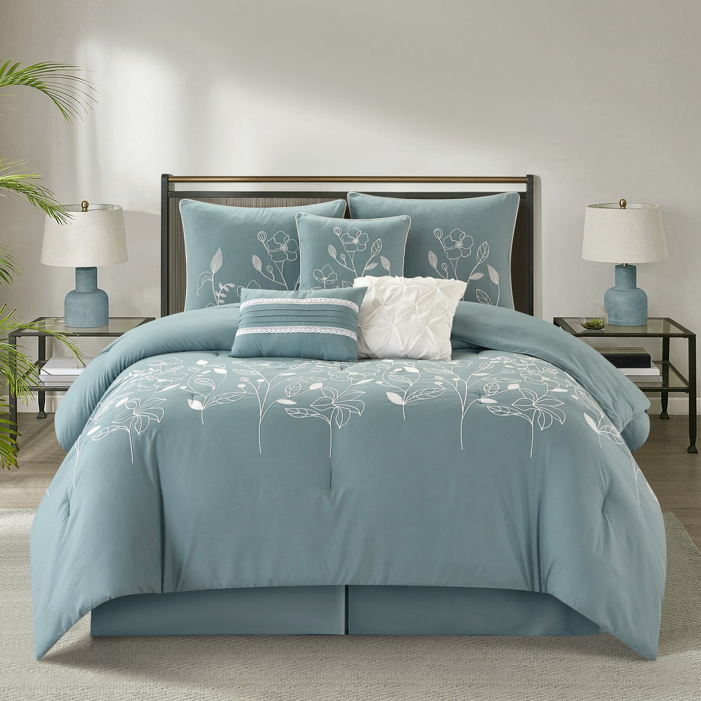 Ensemble de couette florale botanique 7 pièces Nanshing Taylor