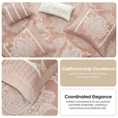 Ensemble de couette traditionnel damassé Nanshing Tiana 7 pièces