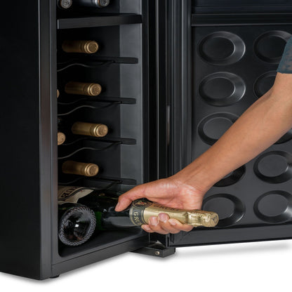 Cave à vin Newair Shadow-T Series, 18 bouteilles, double zone de température, pose libre, thermoélectrique, commande numérique