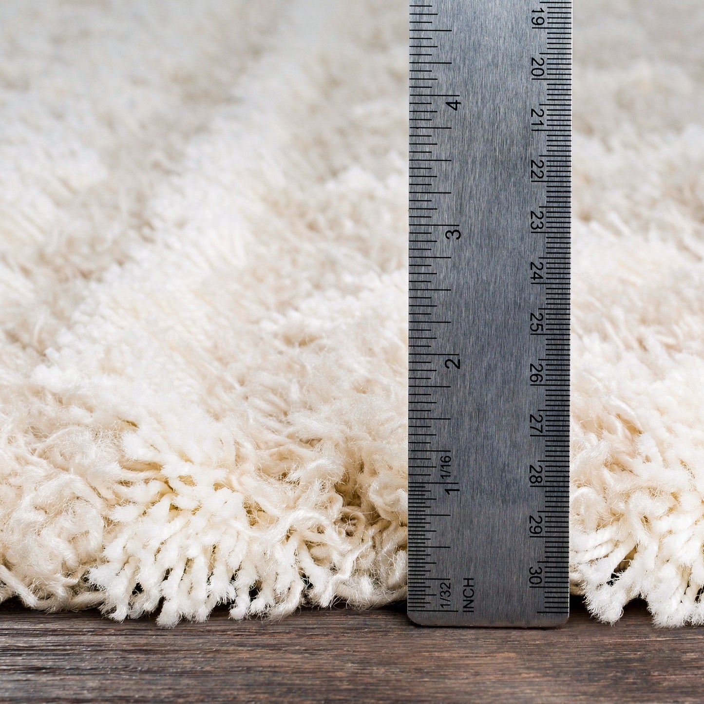 Tapis à poils longs Livabliss Newton à motif géométrique marocain et treillis