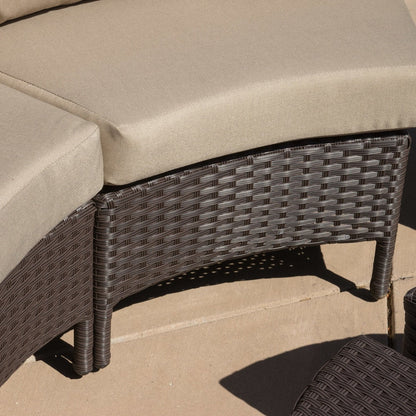 Ensemble de canapés sectionnels Newton en osier toutes saisons par Christopher Knight Home