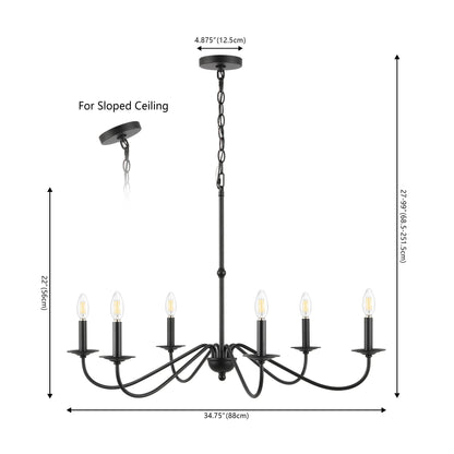 Lustre LED en fer à 6 lumières, 34,75 $, par JONATHAN Y