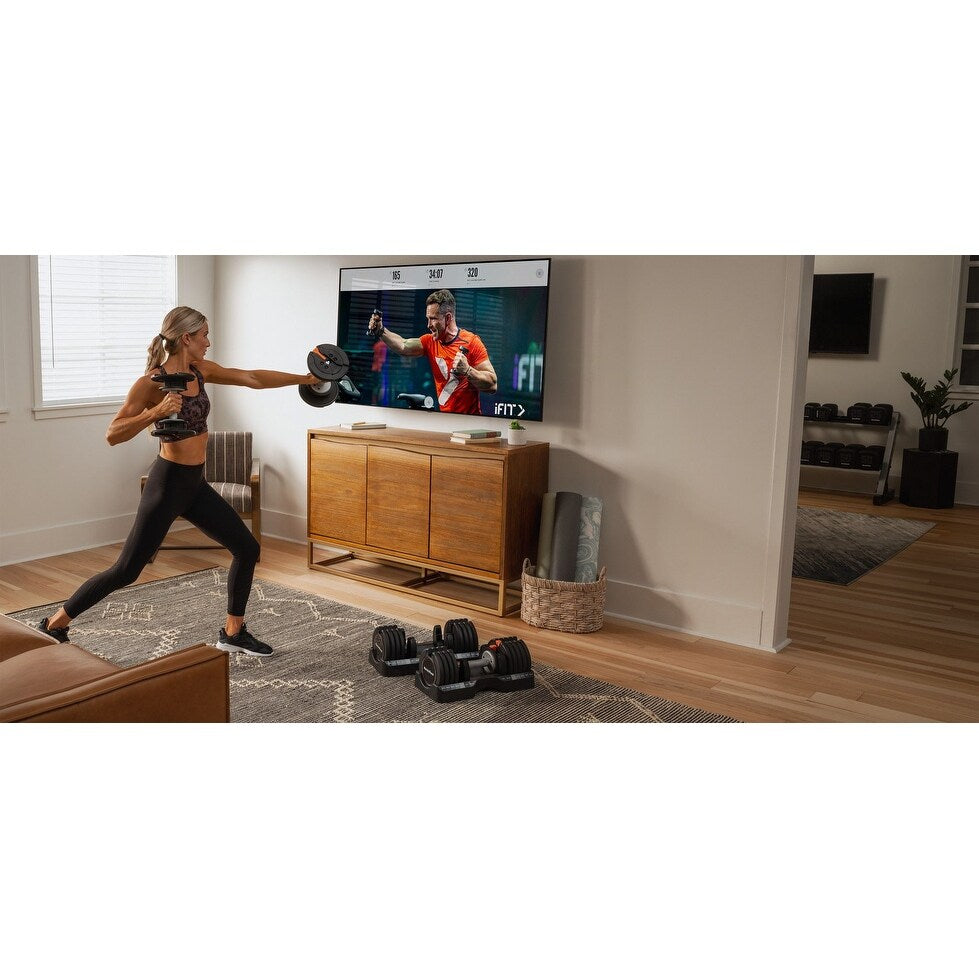 Ensemble d'haltères NordicTrack Select-a-Weight de 55 lb