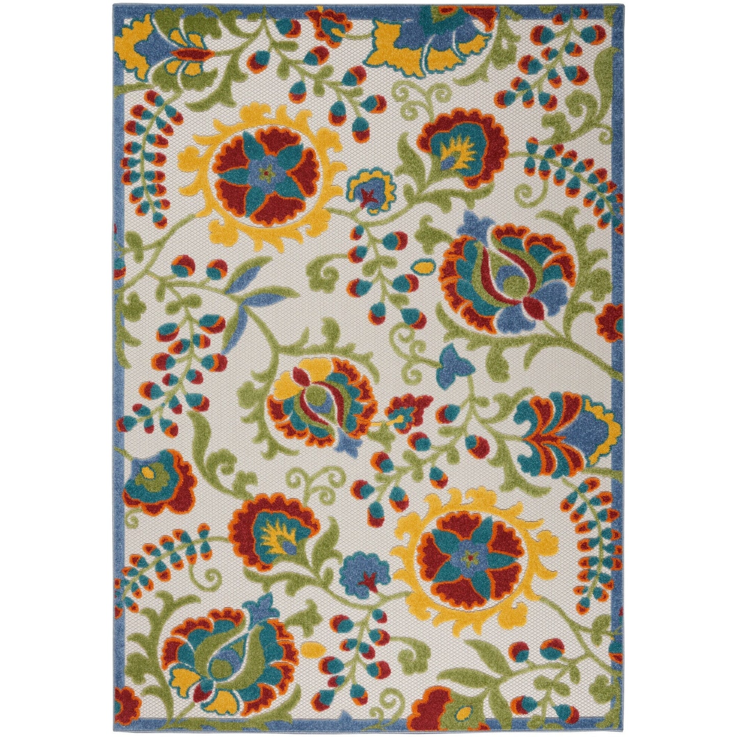 Tapis d'intérieur/extérieur à motif floral Nourison Alice