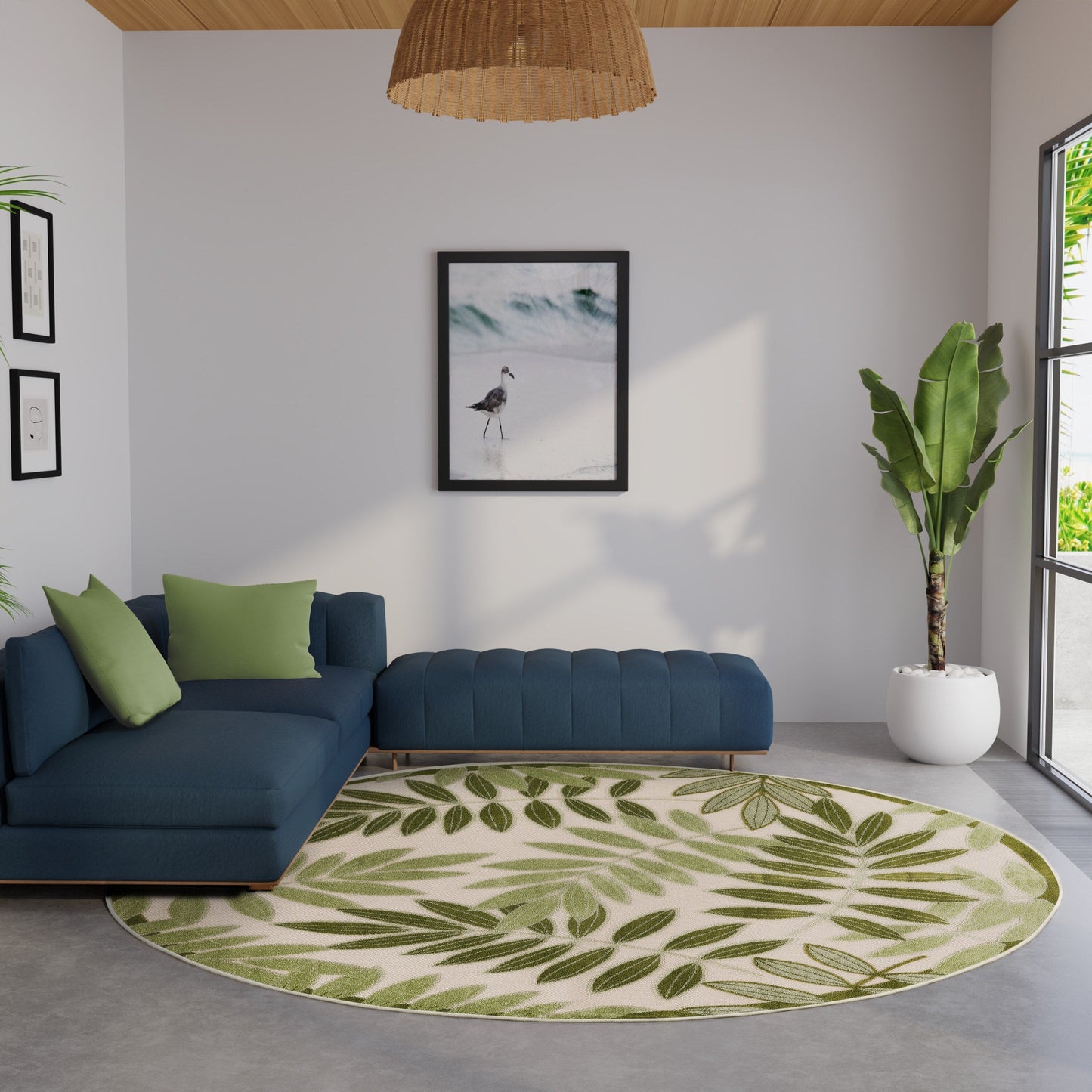 Tapis d'intérieur/extérieur à motif floral Nourison Alice