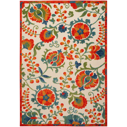 Tapis d'intérieur/extérieur à motif floral Nourison Alice