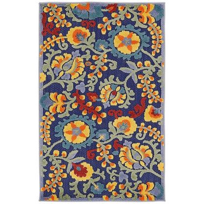 Tapis d'intérieur/extérieur à motif floral Nourison Alice