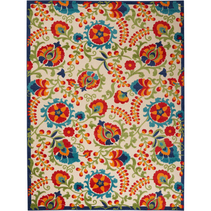 Tapis d'intérieur/extérieur à motif floral Nourison Alice