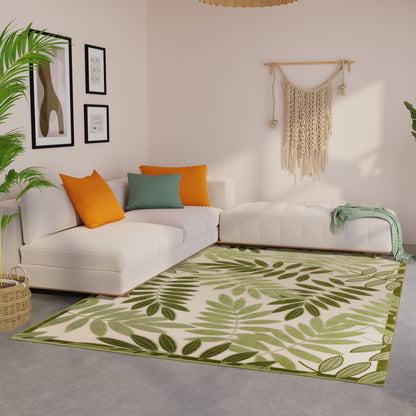 Tapis d'intérieur/extérieur à motif floral Nourison Alice