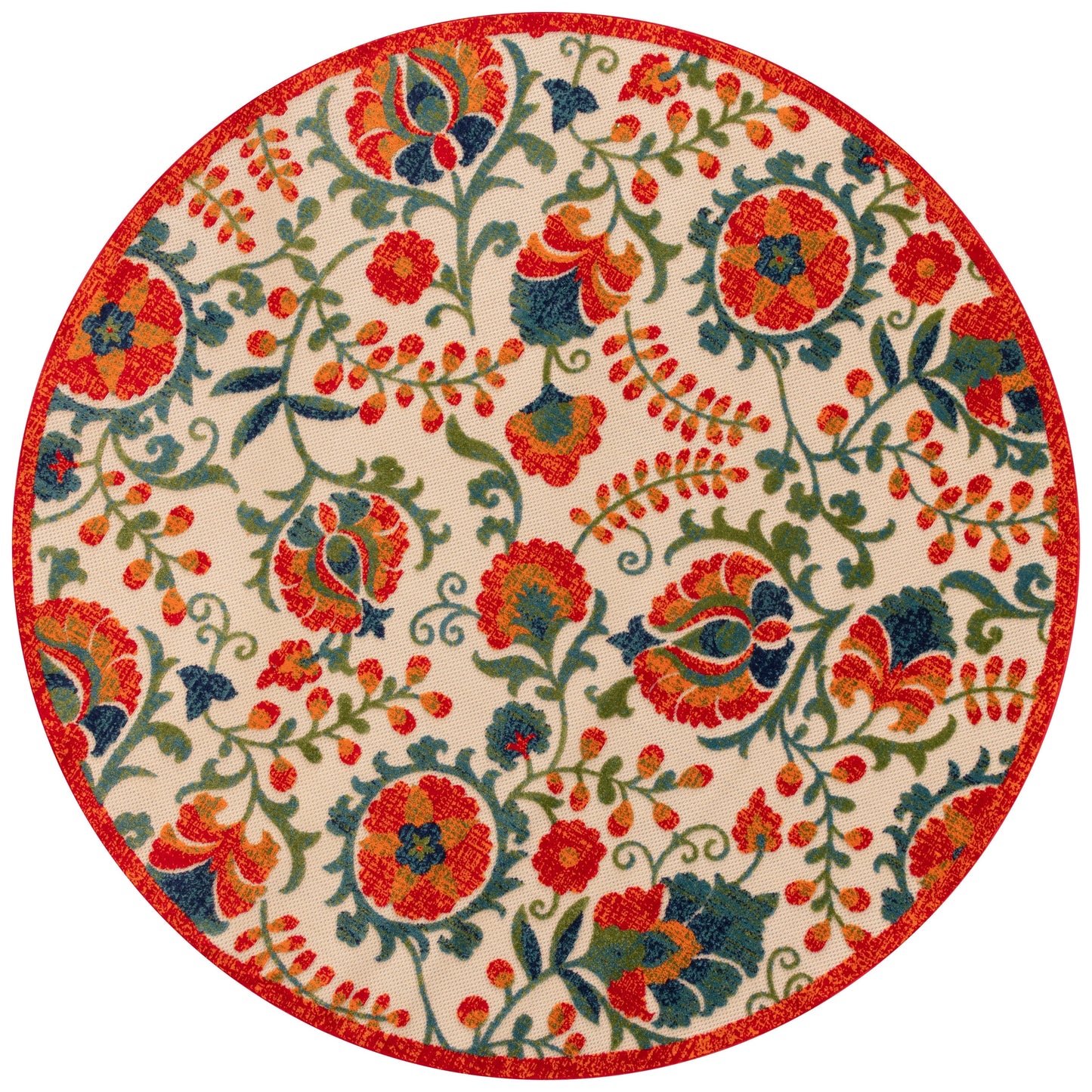Tapis d'intérieur/extérieur à motif floral Nourison Alice