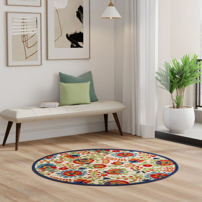 Tapis d'intérieur/extérieur à motif floral Nourison Alice
