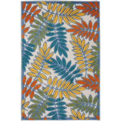 Tapis d'intérieur/extérieur à motif floral Nourison Alice