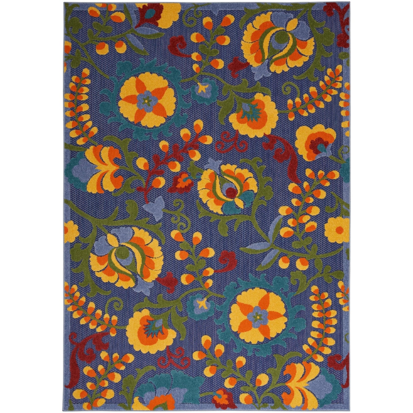 Tapis d'intérieur/extérieur à motif floral Nourison Alice