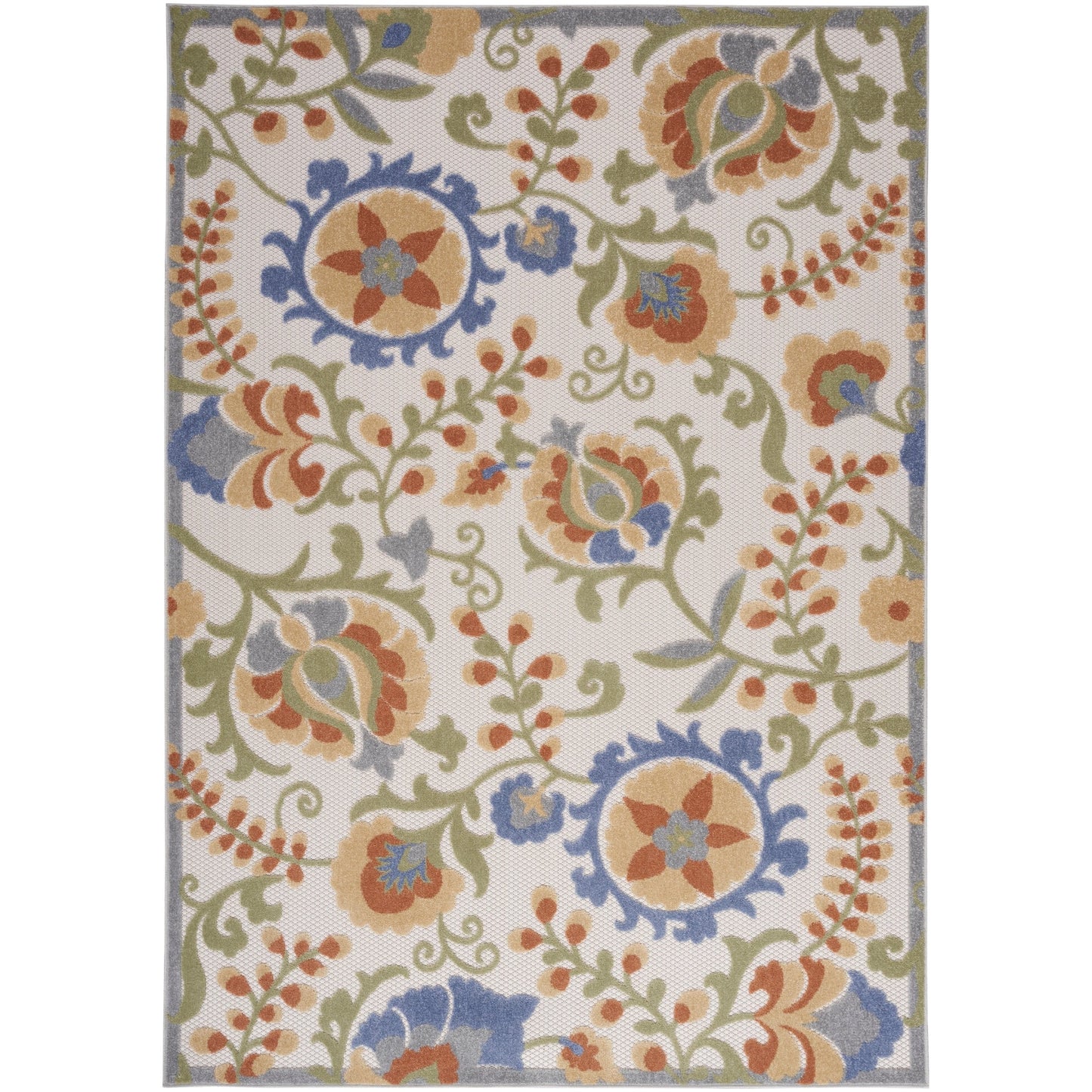Tapis d'intérieur/extérieur à motif floral Nourison Alice