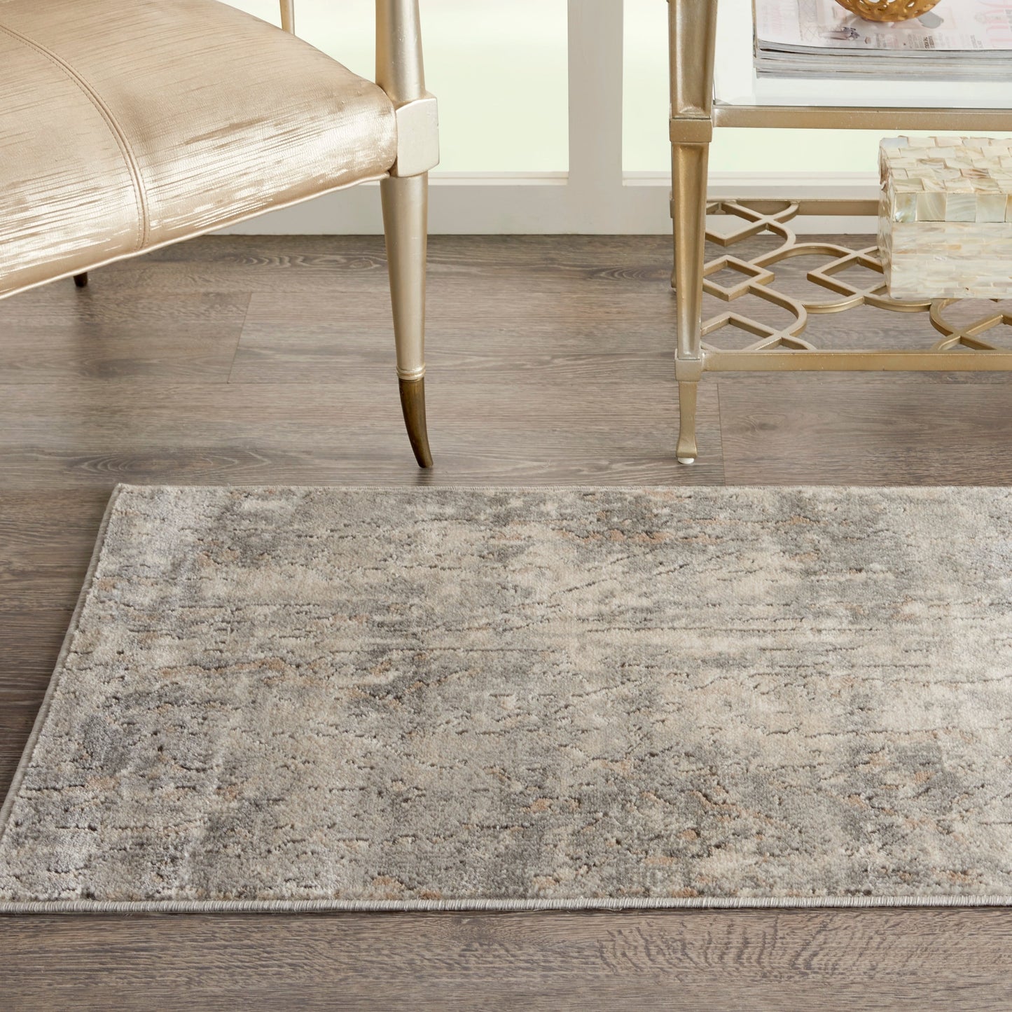 Tapis Nourison Concerto à motifs abstraits beige et gris vieilli