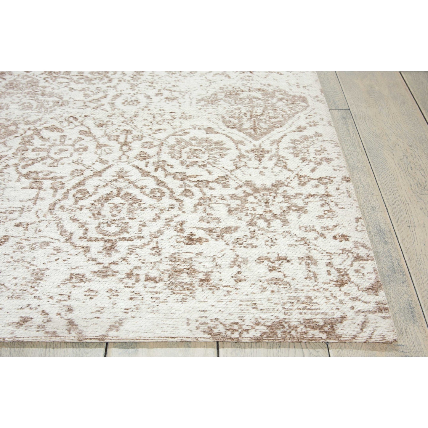 Tapis contemporain Nourison Damas vieilli