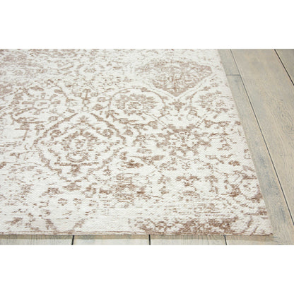 Tapis contemporain Nourison Damas vieilli