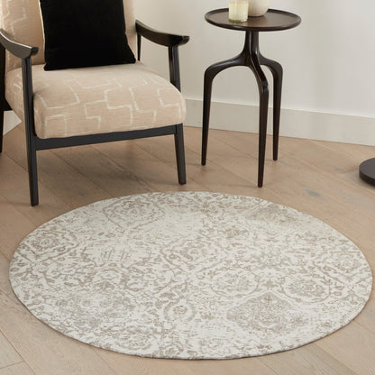 Tapis contemporain Nourison Damas vieilli