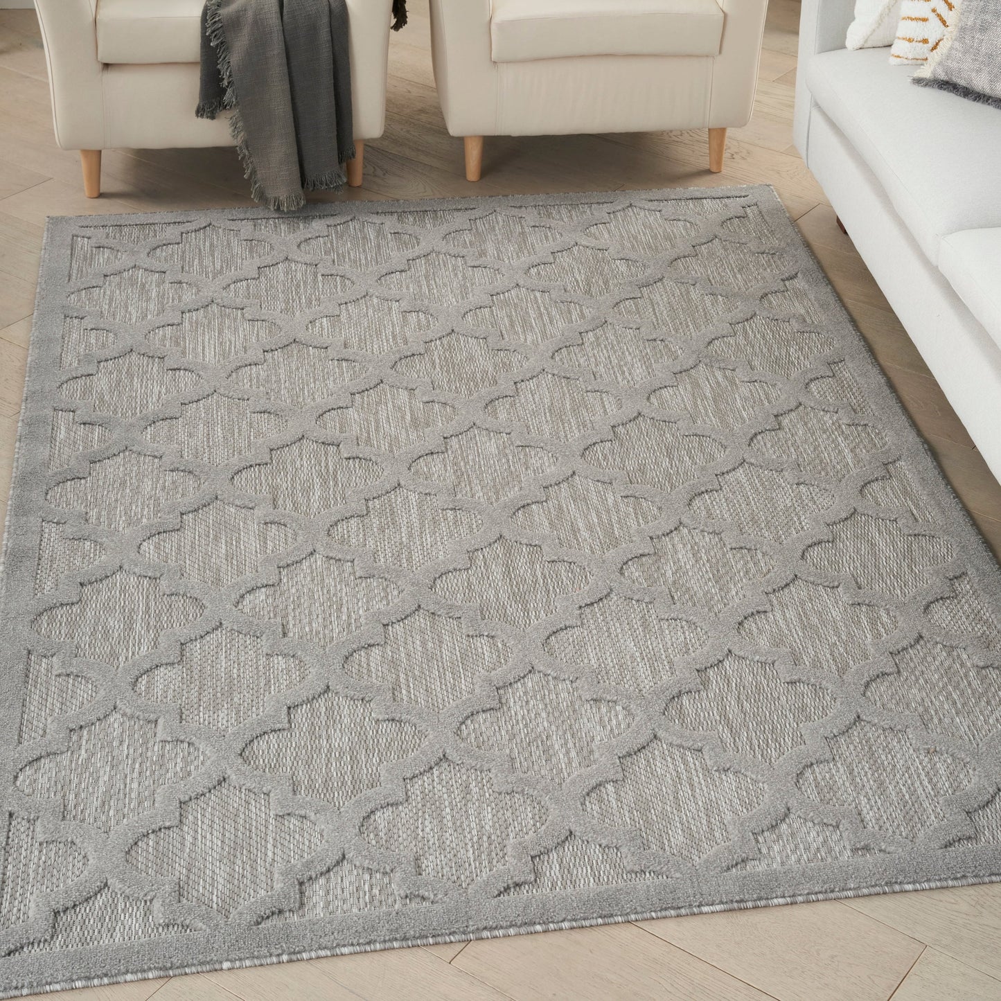 Tapis Nourison Easy Care intérieur/extérieur à motif treillis marocain