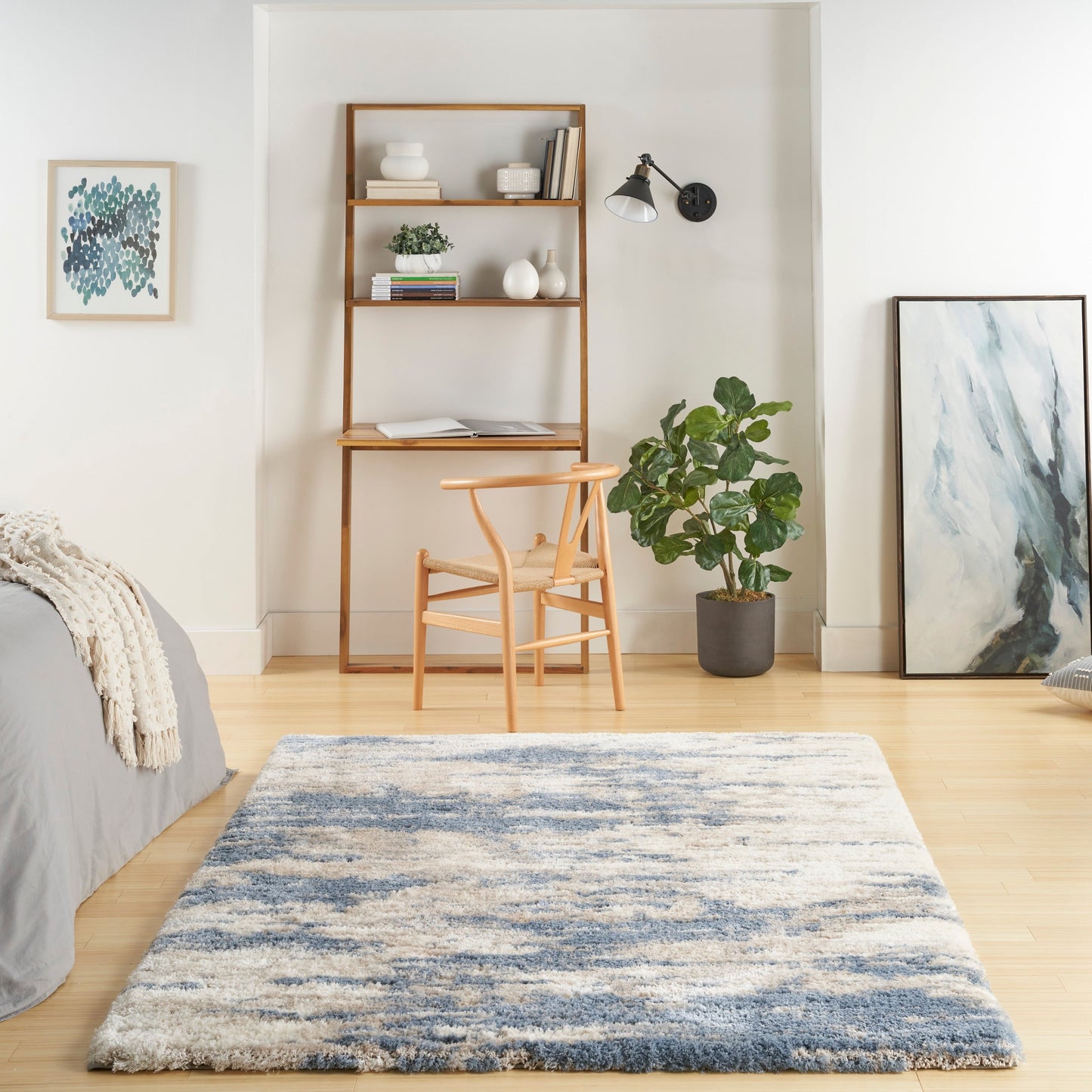 Tapis Nourison Luxueux Shag Abstrait Glamour à poils ultra-doux