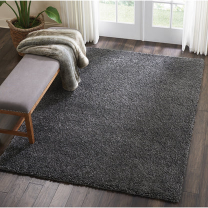 Tapis Nourison Malibu Shag moderne en peluche unie