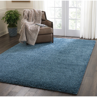 Tapis Nourison Malibu Shag moderne en peluche unie