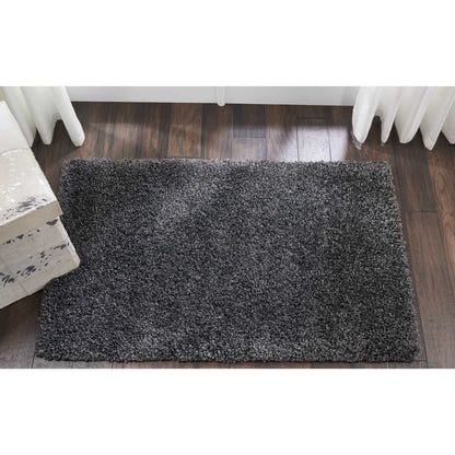 Tapis Nourison Malibu Shag moderne en peluche unie
