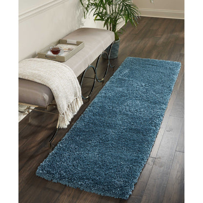 Tapis Nourison Malibu Shag moderne en peluche unie