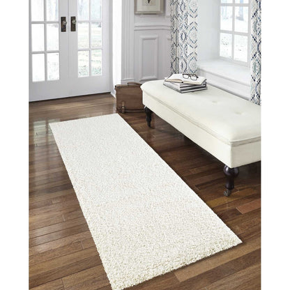 Tapis Nourison Malibu Shag moderne en peluche unie