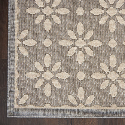 Tapis d'intérieur/extérieur Nourison Palamos à motif floral moderne et géométrique à hauteur variable