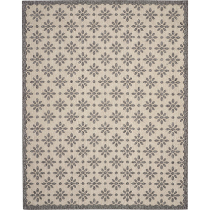 Tapis d'intérieur/extérieur Nourison Palamos à motif floral moderne et géométrique à hauteur variable