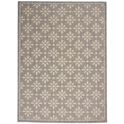 Tapis d'intérieur/extérieur Nourison Palamos à motif floral moderne et géométrique à hauteur variable