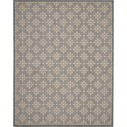 Tapis d'intérieur/extérieur Nourison Palamos à motif floral moderne et géométrique à hauteur variable