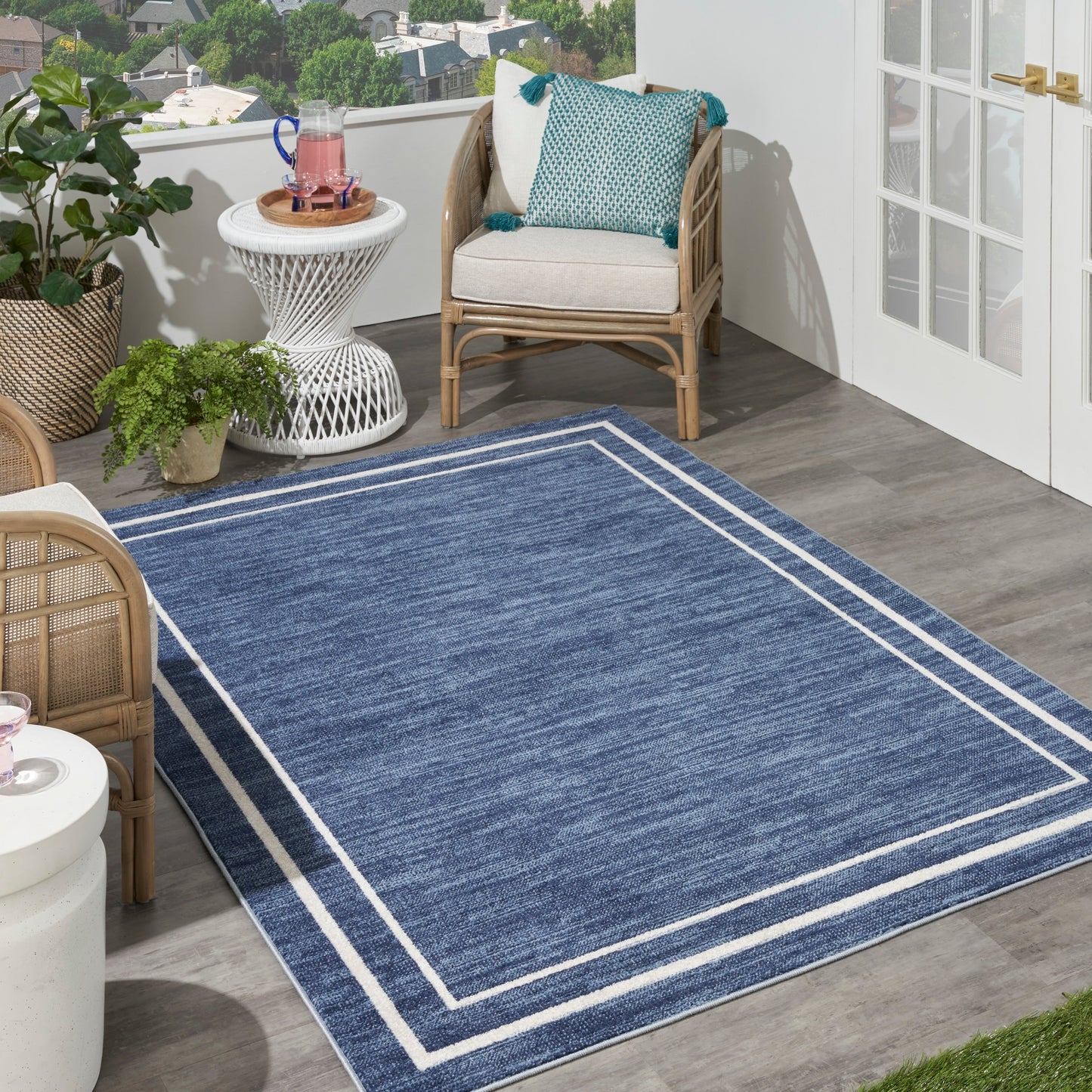 Tapis d'intérieur/extérieur uni Nourison Sandy