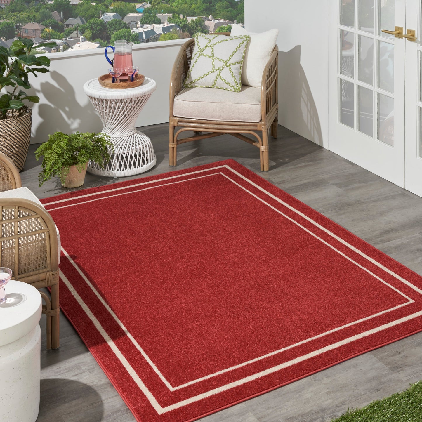 Tapis d'intérieur/extérieur uni Nourison Sandy
