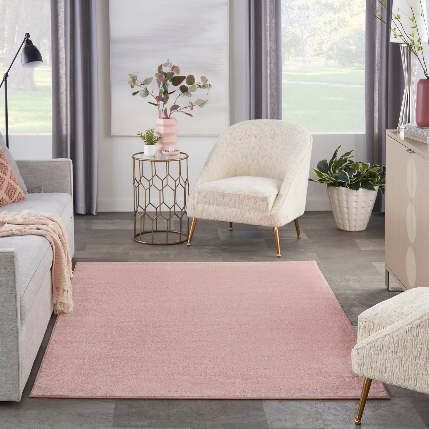 Tapis d'intérieur/extérieur Nourison moderne et uni