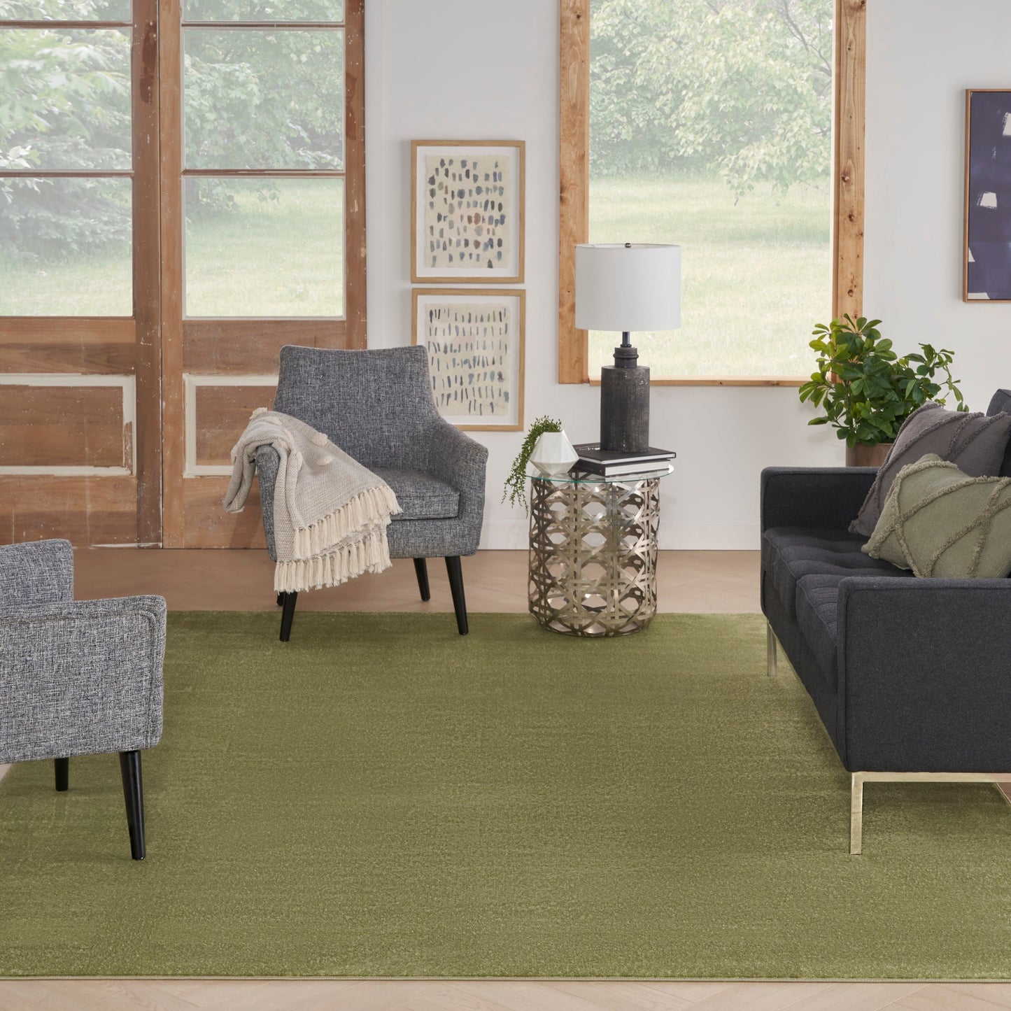 Tapis d'intérieur/extérieur Nourison moderne et uni