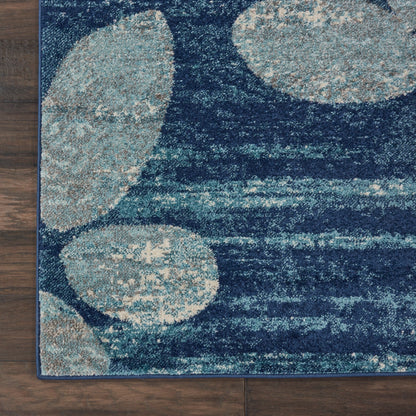 Tapis décoratif à feuilles florales tranquille Nourison