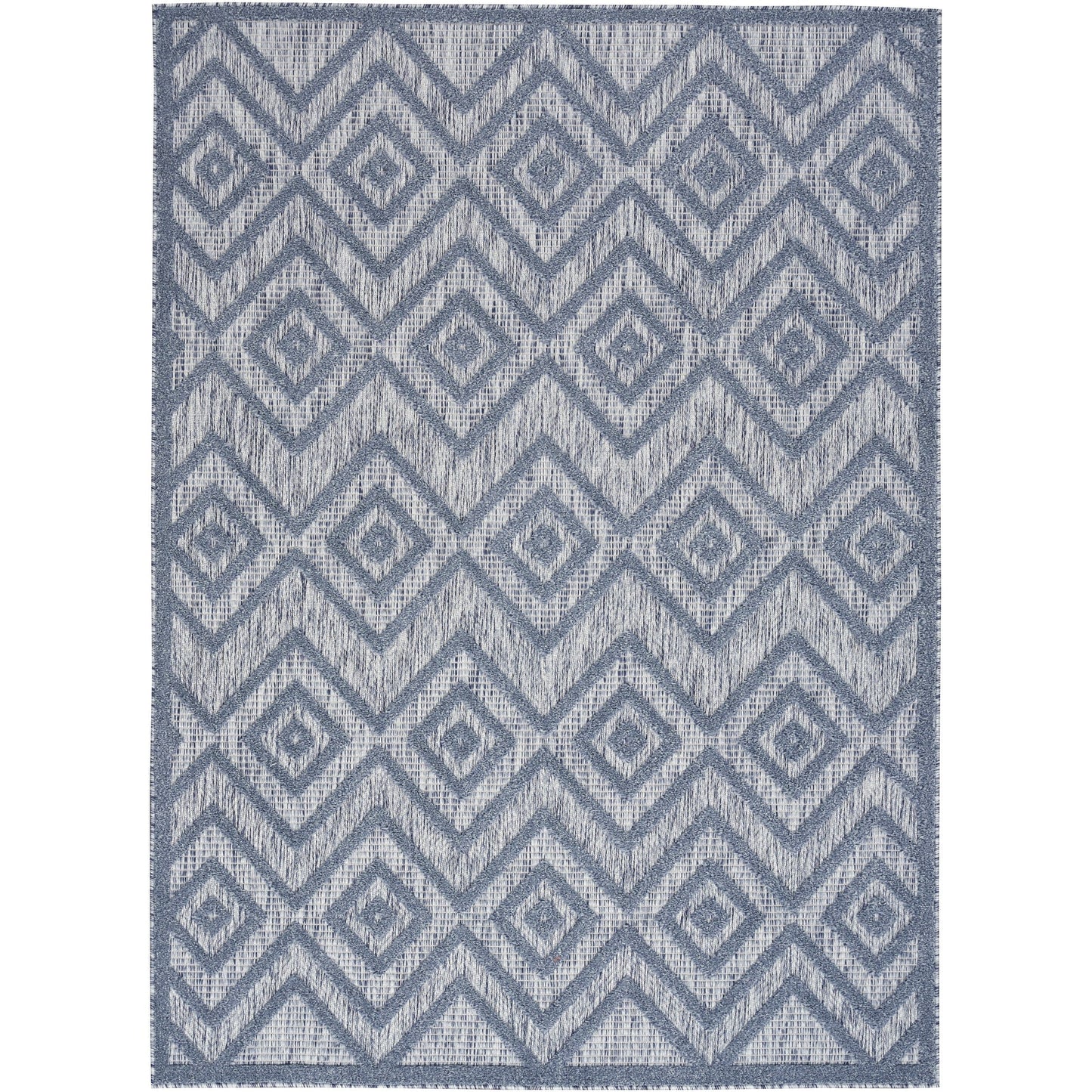 Tapis Nourison polyvalent pour intérieur/extérieur à tissage plat géométrique