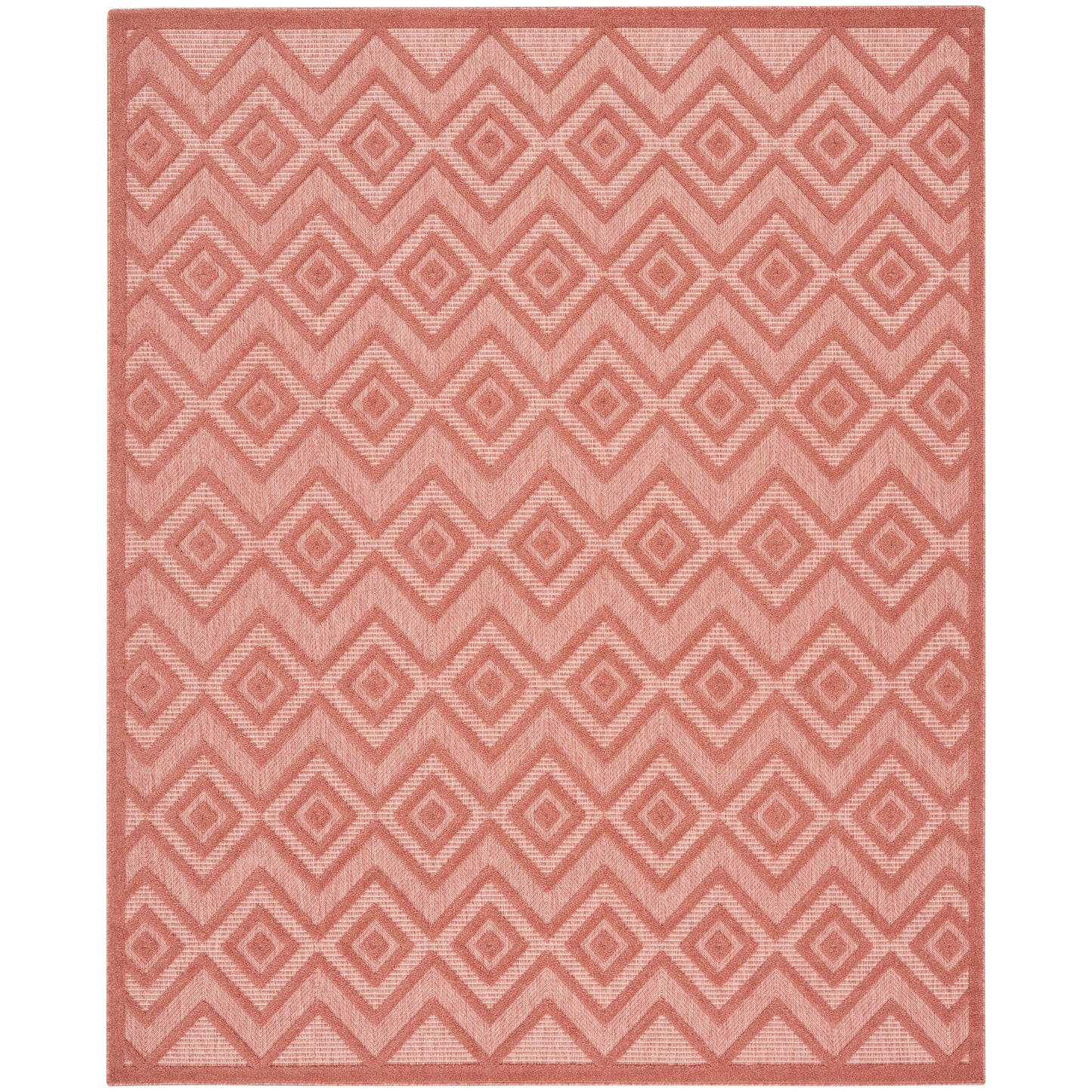 Tapis Nourison polyvalent pour intérieur/extérieur à tissage plat géométrique