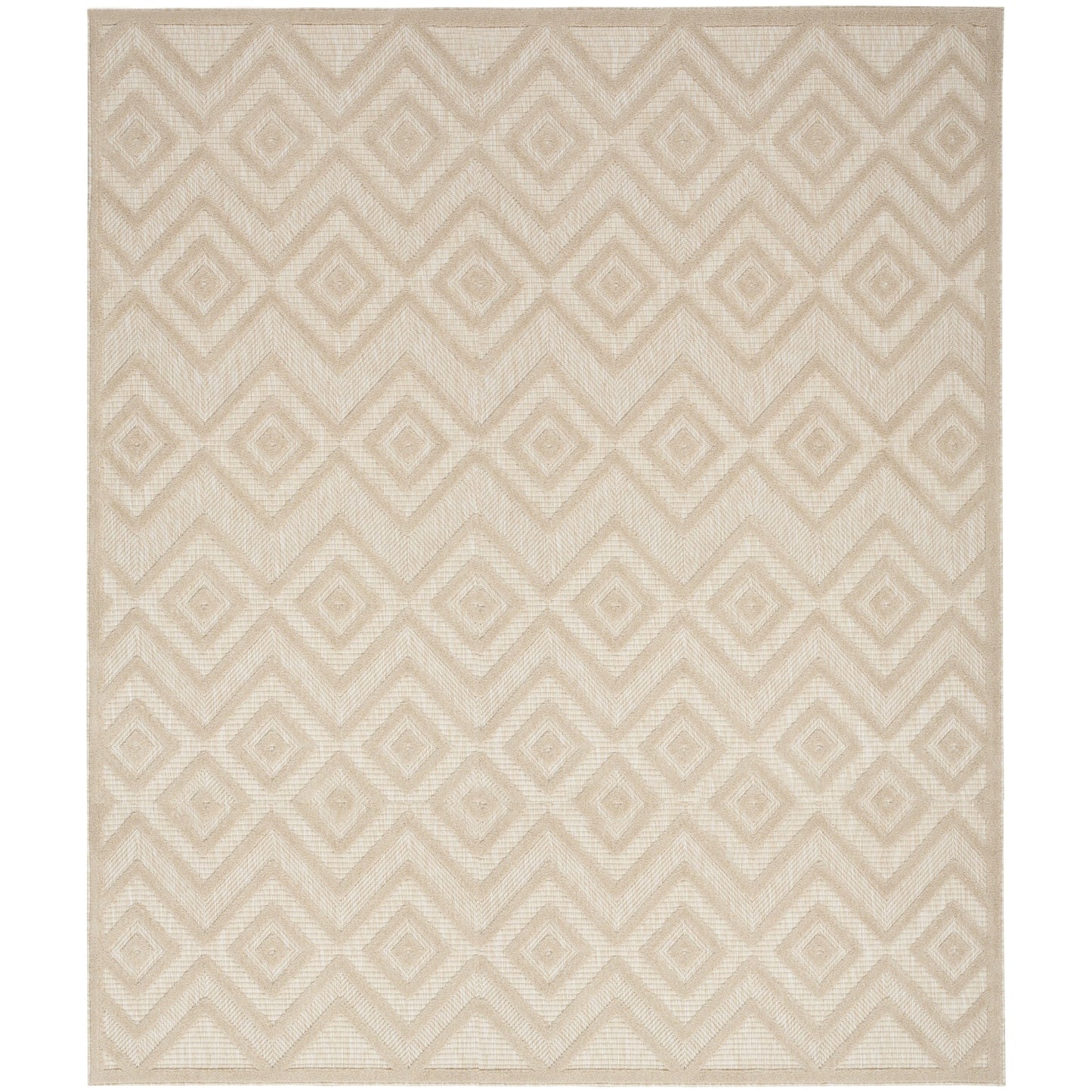 Tapis Nourison polyvalent pour intérieur/extérieur à tissage plat géométrique