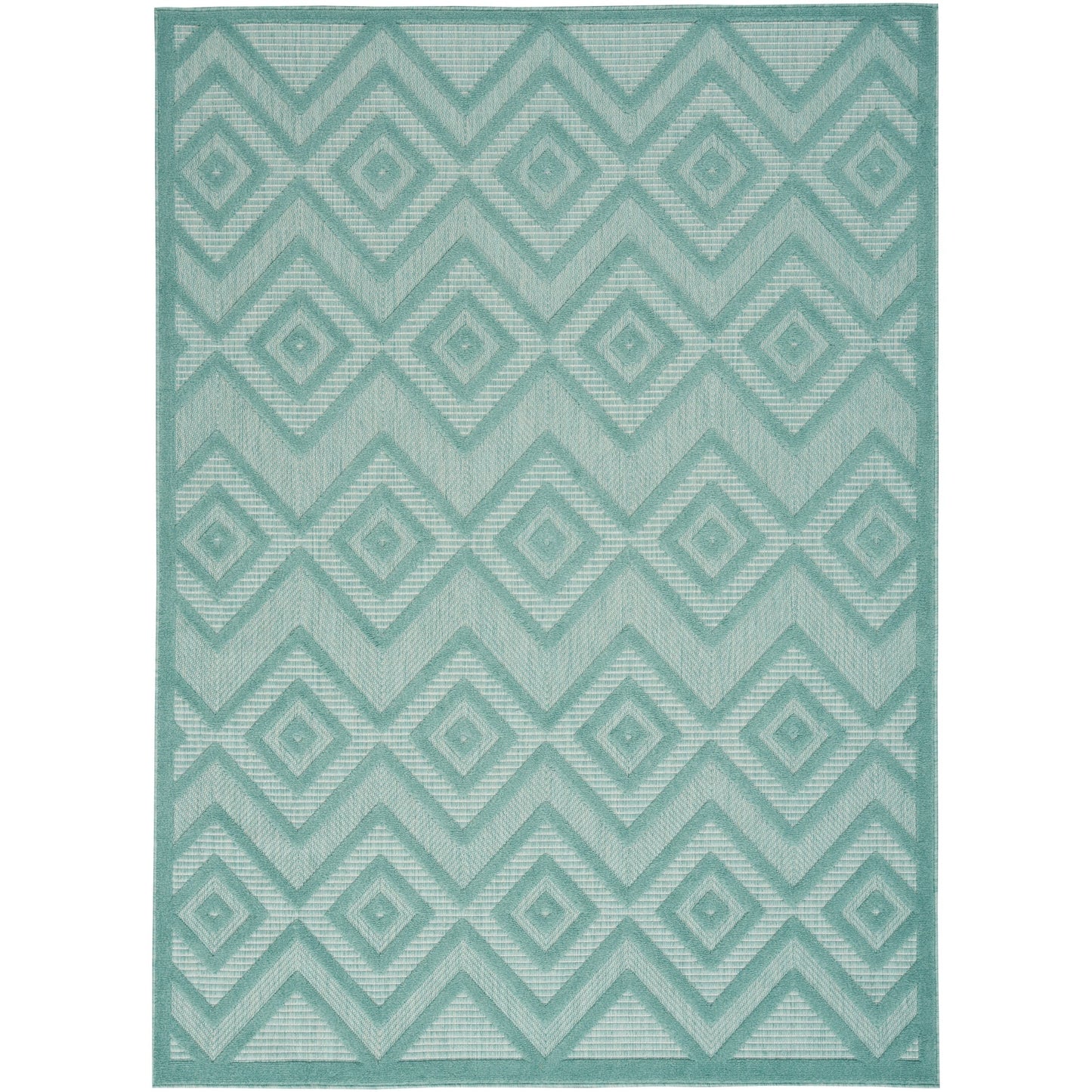 Tapis Nourison polyvalent pour intérieur/extérieur à tissage plat géométrique