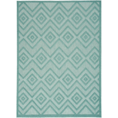 Tapis Nourison polyvalent pour intérieur/extérieur à tissage plat géométrique